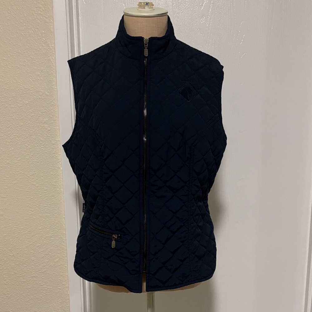 Arista Dark Navy Blue Quilted Equestrian Vest